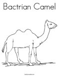 Bactrian CamelColoring Page