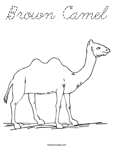 Camel Walking Coloring Page