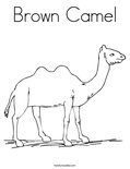 Brown CamelColoring Page