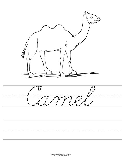 Camel Walking Worksheet