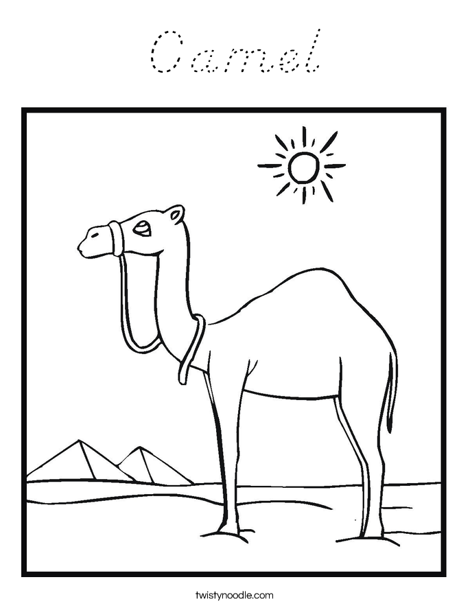 Camel Coloring Page