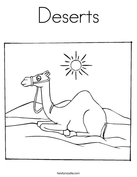 Camel Laying Down Coloring Page