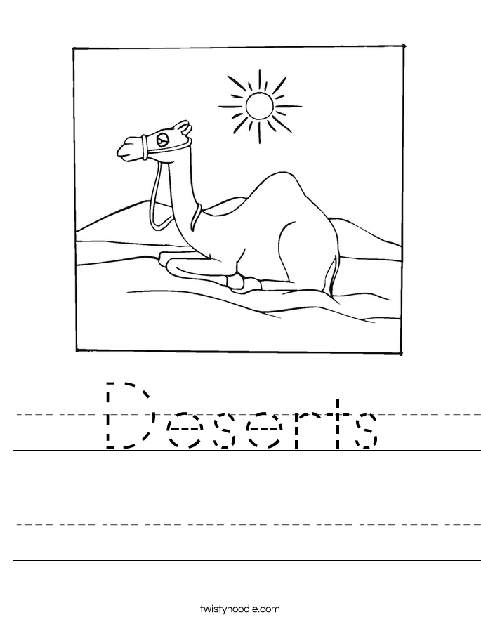 Deserts Worksheet