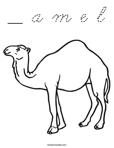 Camel Standing Coloring Page
