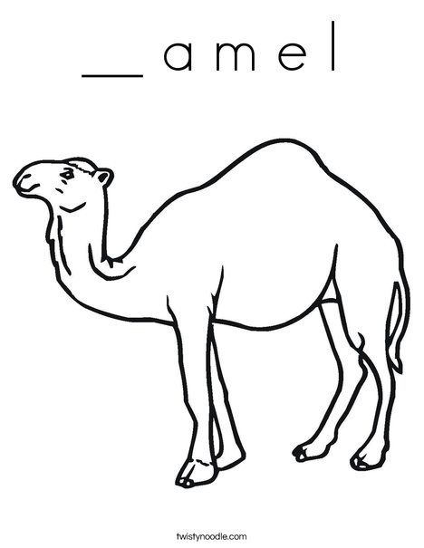 Camel Standing Coloring Page