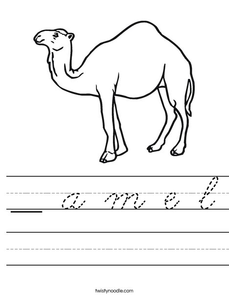 Camel Standing Worksheet