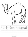 C is for Camel Worksheet