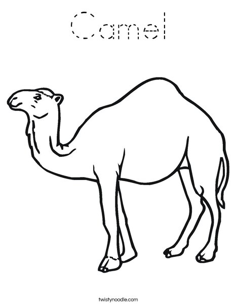 Camel Standing Coloring Page