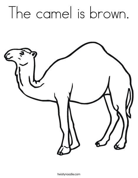 Camel Standing Coloring Page