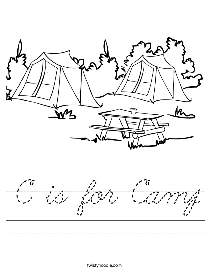 C is for Camp Worksheet