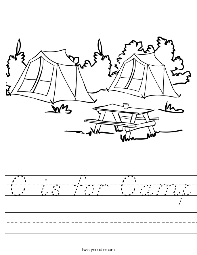 C is for Camp Worksheet