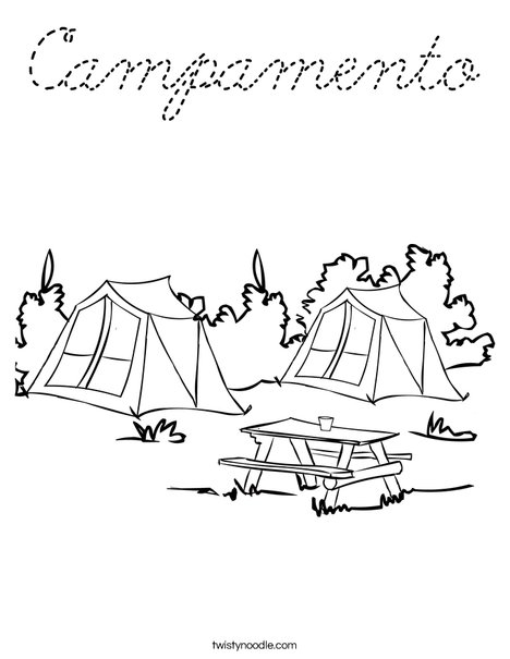 Camp Ground Coloring Page