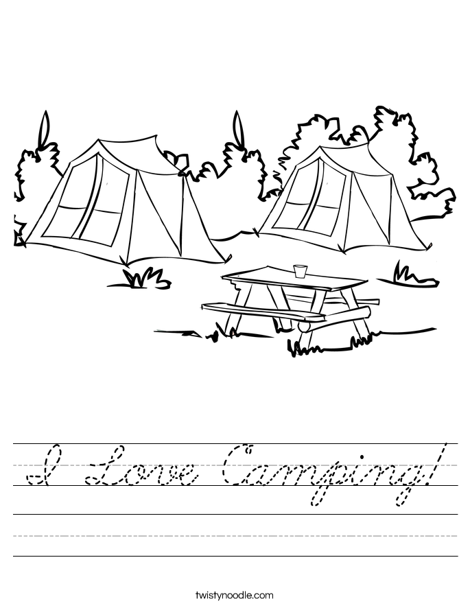 I Love Camping! Worksheet