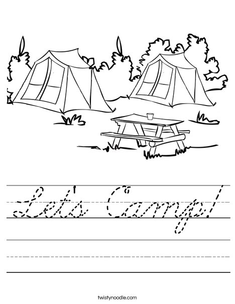 Camp Ground Worksheet