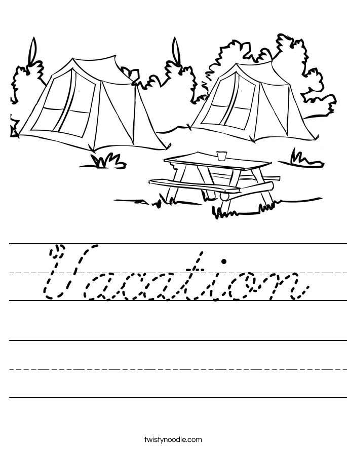 Vacation Worksheet