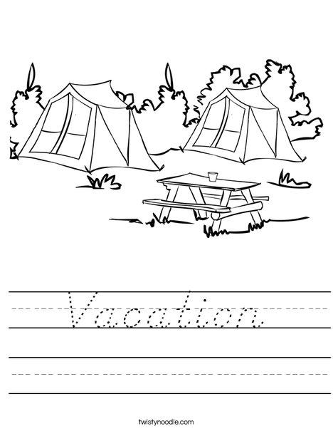 Camp Ground Worksheet