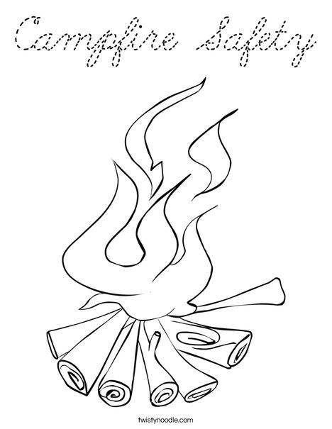 Campfire Coloring Page