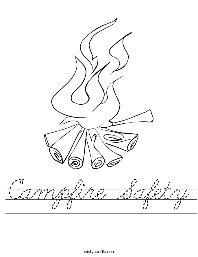 Campfire Safety Worksheet