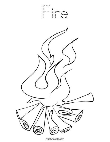 Campfire Coloring Page