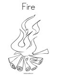 Fire Coloring Page