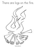 There are logs on the fire. Coloring Page