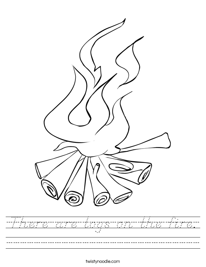 There are logs on the fire. Worksheet