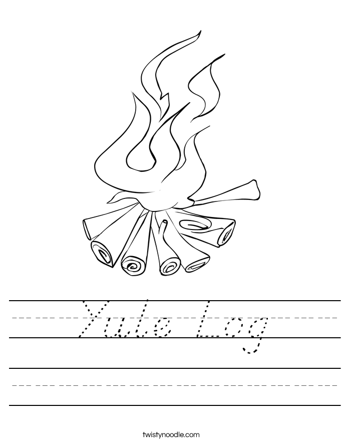 Yule Log Worksheet