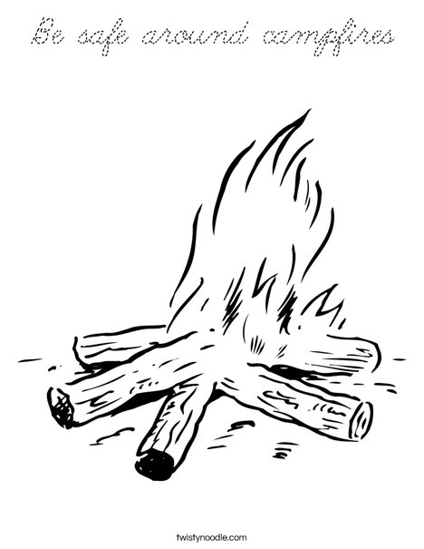 Fire Coloring Page
