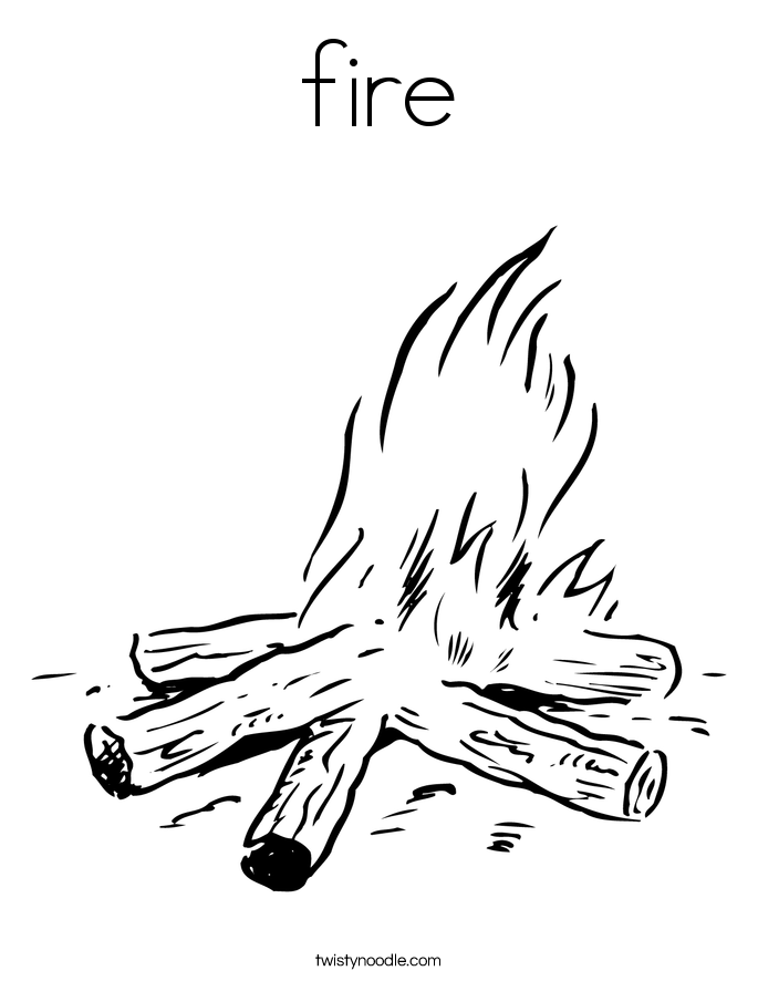 fire Coloring Page