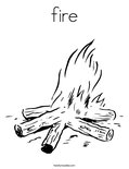 fire Coloring Page