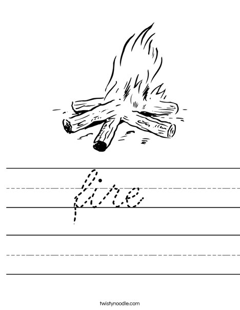 Fire Worksheet