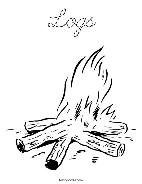 Fire Coloring Page