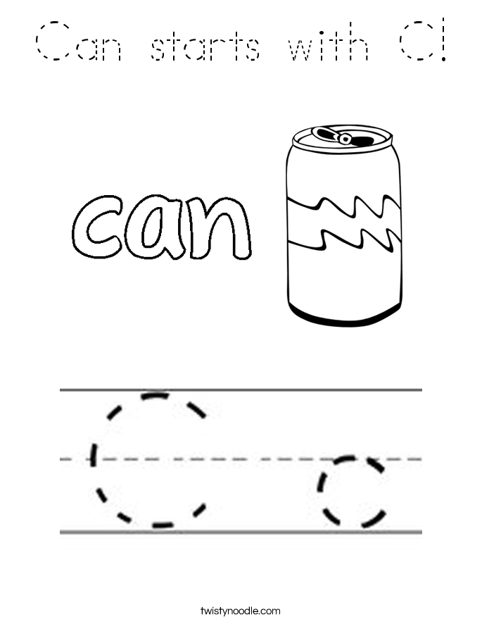 Can starts with C! Coloring Page