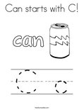 Can starts with C! Coloring Page