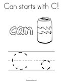 Can starts with C Coloring Page