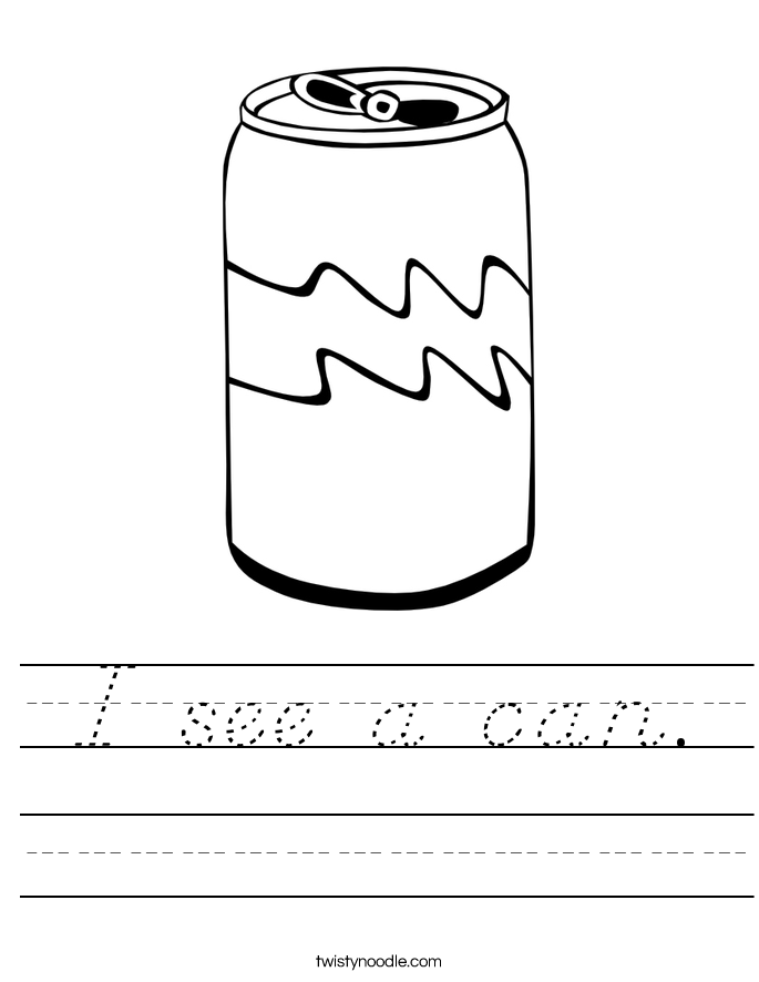 I see a can. Worksheet