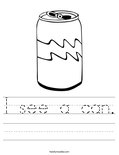 I see a can. Worksheet