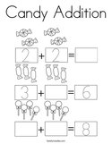Candy Addition Coloring Page