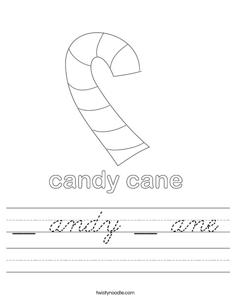 Candy Cane Worksheet