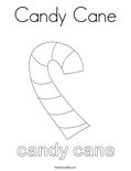 Candy CaneColoring Page