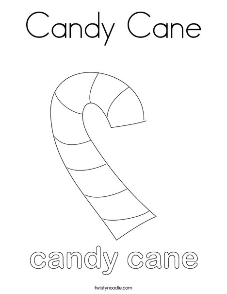 Candy Cane Coloring Page Twisty Noodle