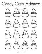 Candy Corn Coloring Page Twisty Noodle Candy Corn Addition Coloring Page