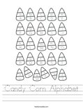 Candy Corn Alphabet Worksheet