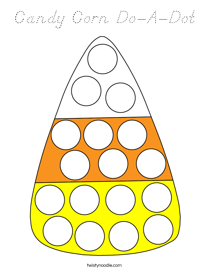 Candy Corn Do-A-Dot Coloring Page