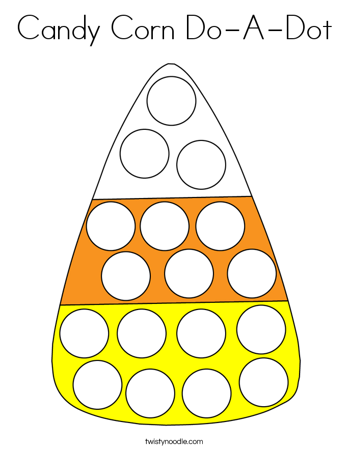 Candy Corn Do-A-Dot Coloring Page