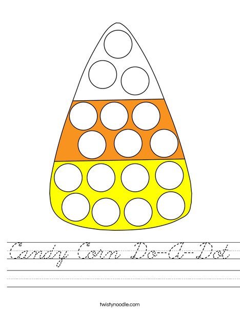 Candy Corn Do-A-Dot Worksheet