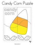 Candy Corn Puzzle Coloring Page