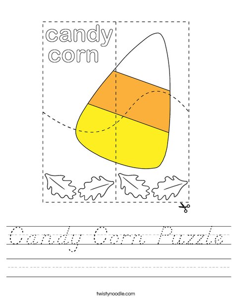 Candy Corn Puzzle Worksheet