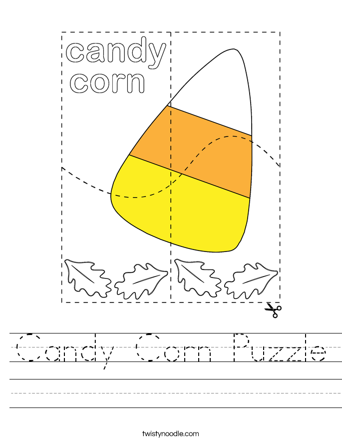 Candy Corn Puzzle Worksheet