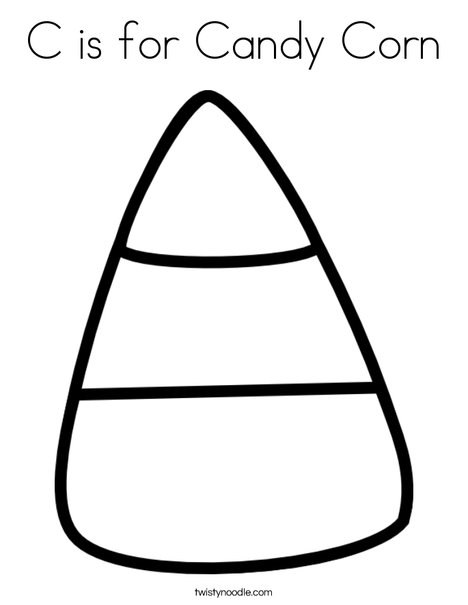 Candy Corn Coloring Page